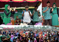 Kampanye Akbar PKB:  Iyeth Bustami “Goyang” Ribuan Warga Bukit Batu